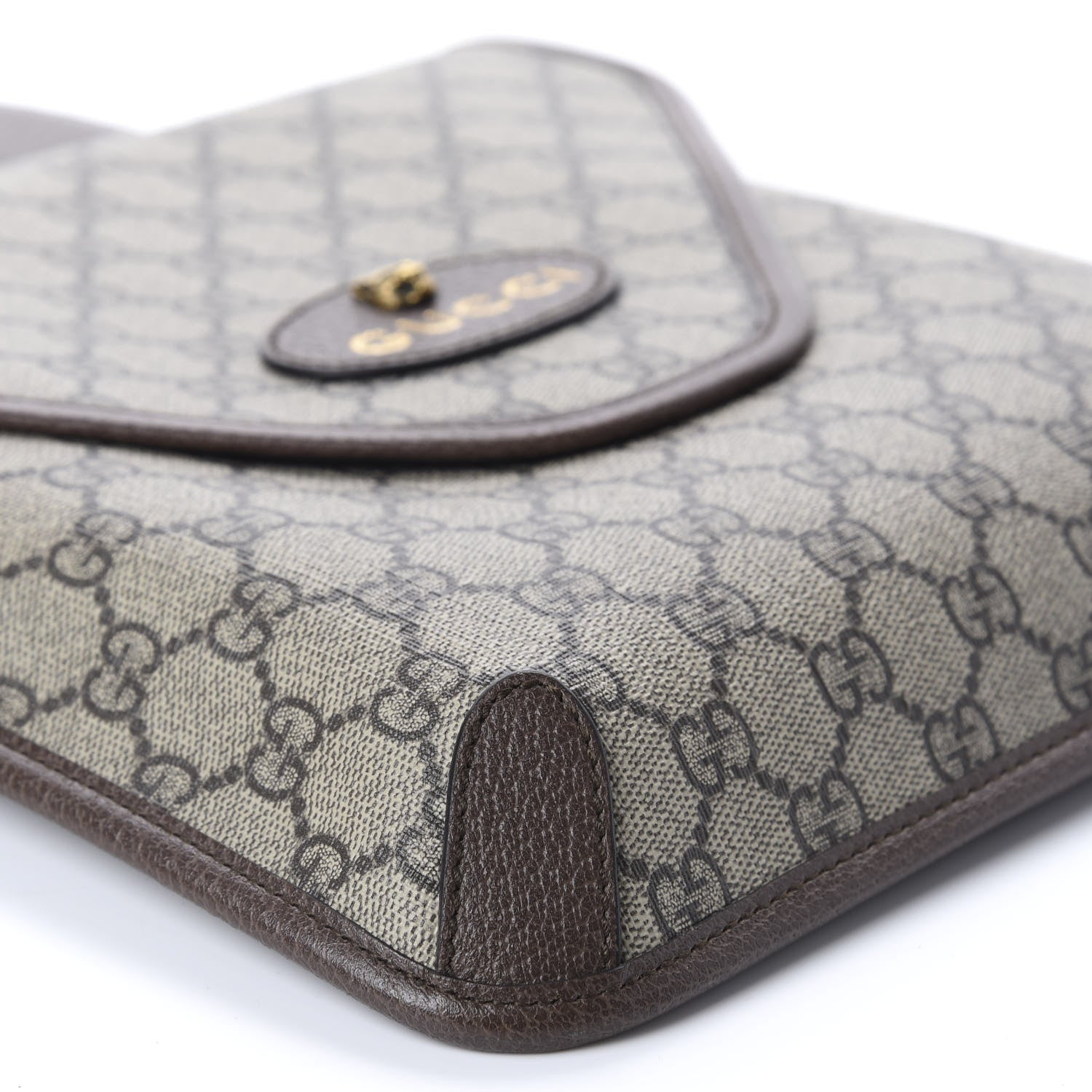 Gucci GG Supreme Monogram Web Medium Neo Vintage Flap Messenger Bag Beige New Acero 5 of 9