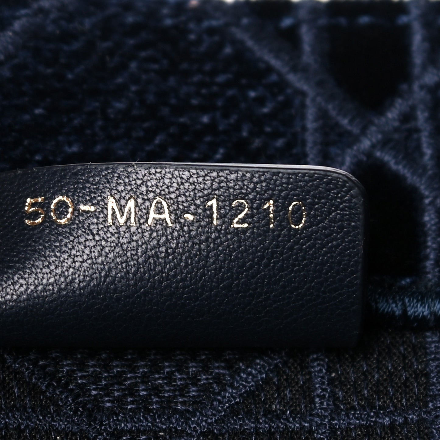 Velvet Cannage Large Book Tote Navy Blue
