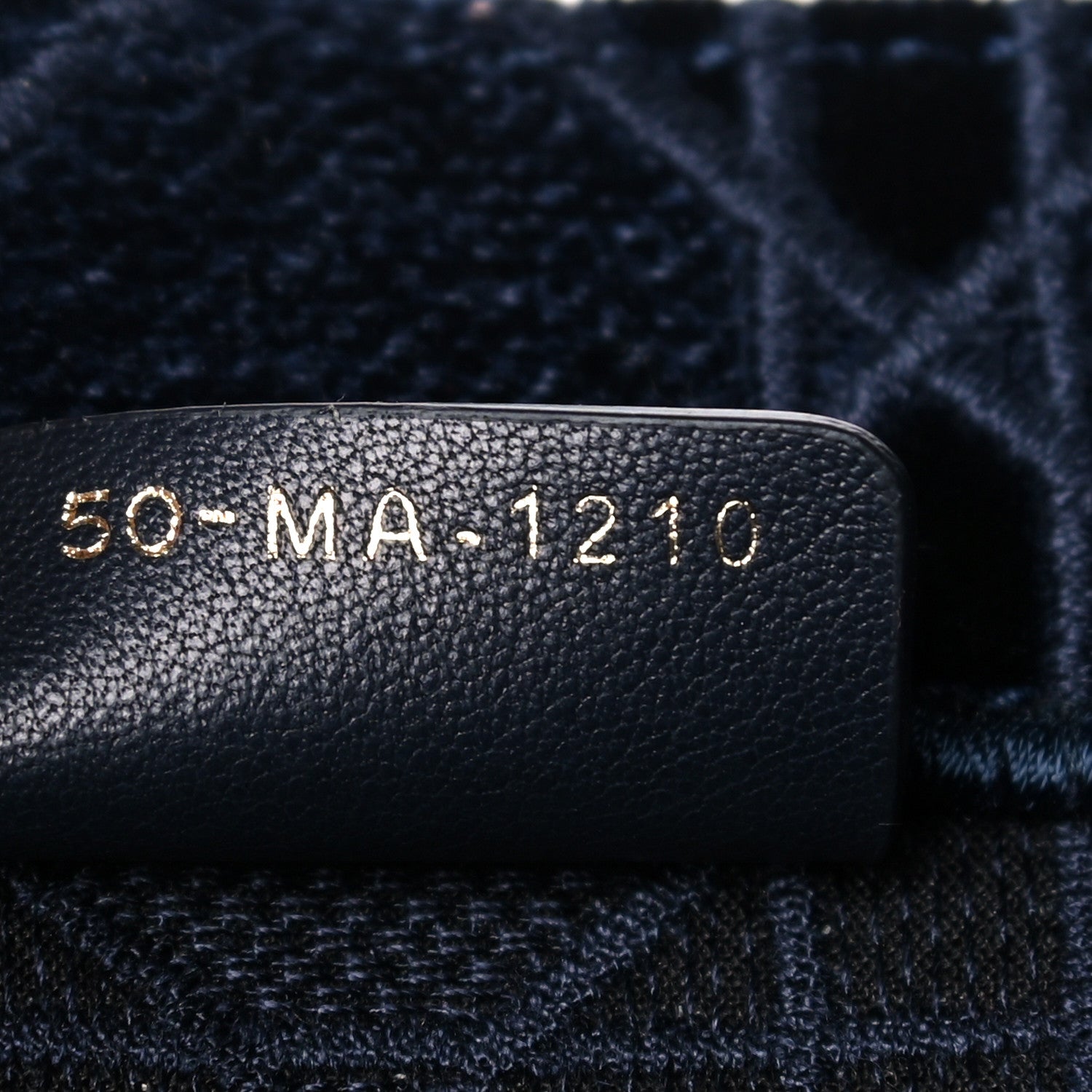 Christian Dior Velvet Cannage Large Book Tote Navy Blue 7 of 17
