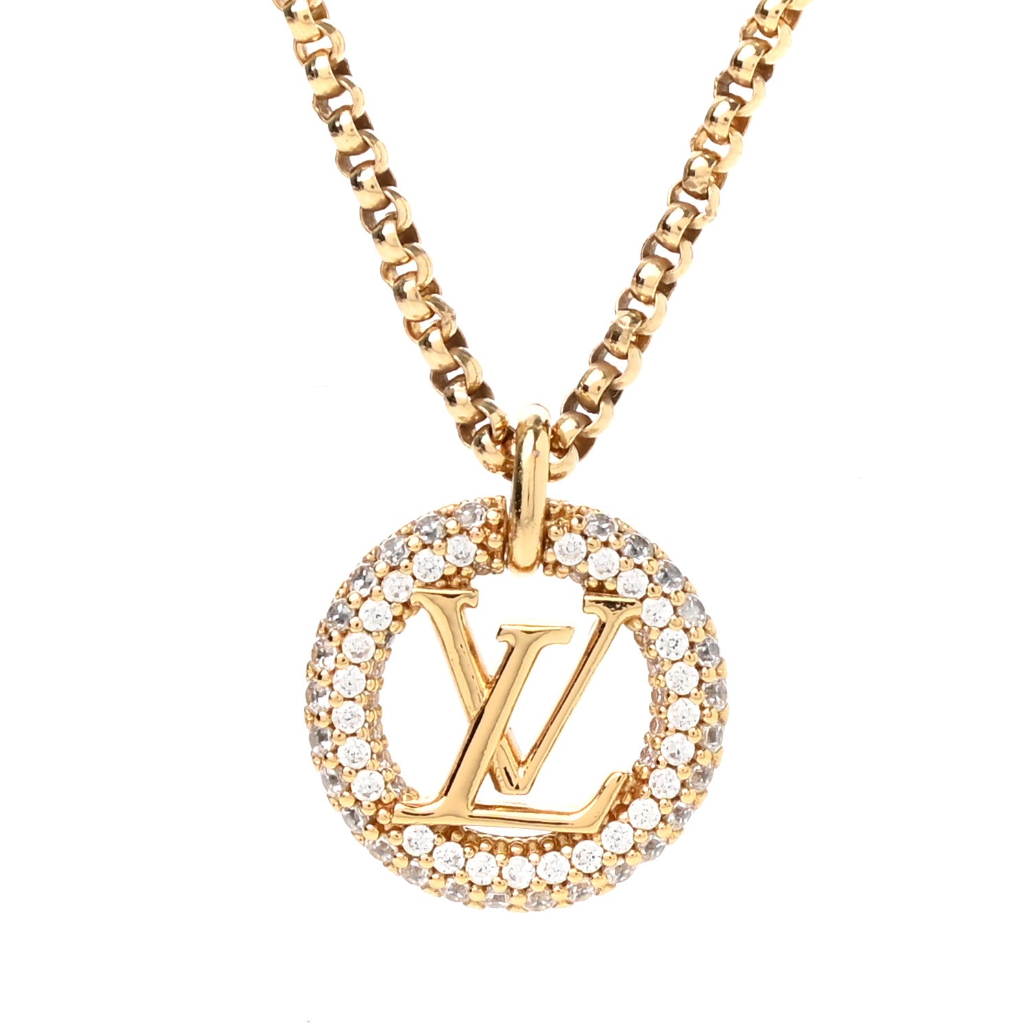 Louis Vuitton Metal Crystal Louise By Night Necklace 4 of 7