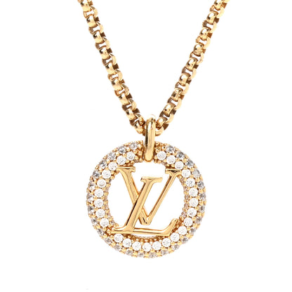 Louis Vuitton Metal Crystal Louise By Night Necklace 4 of 7