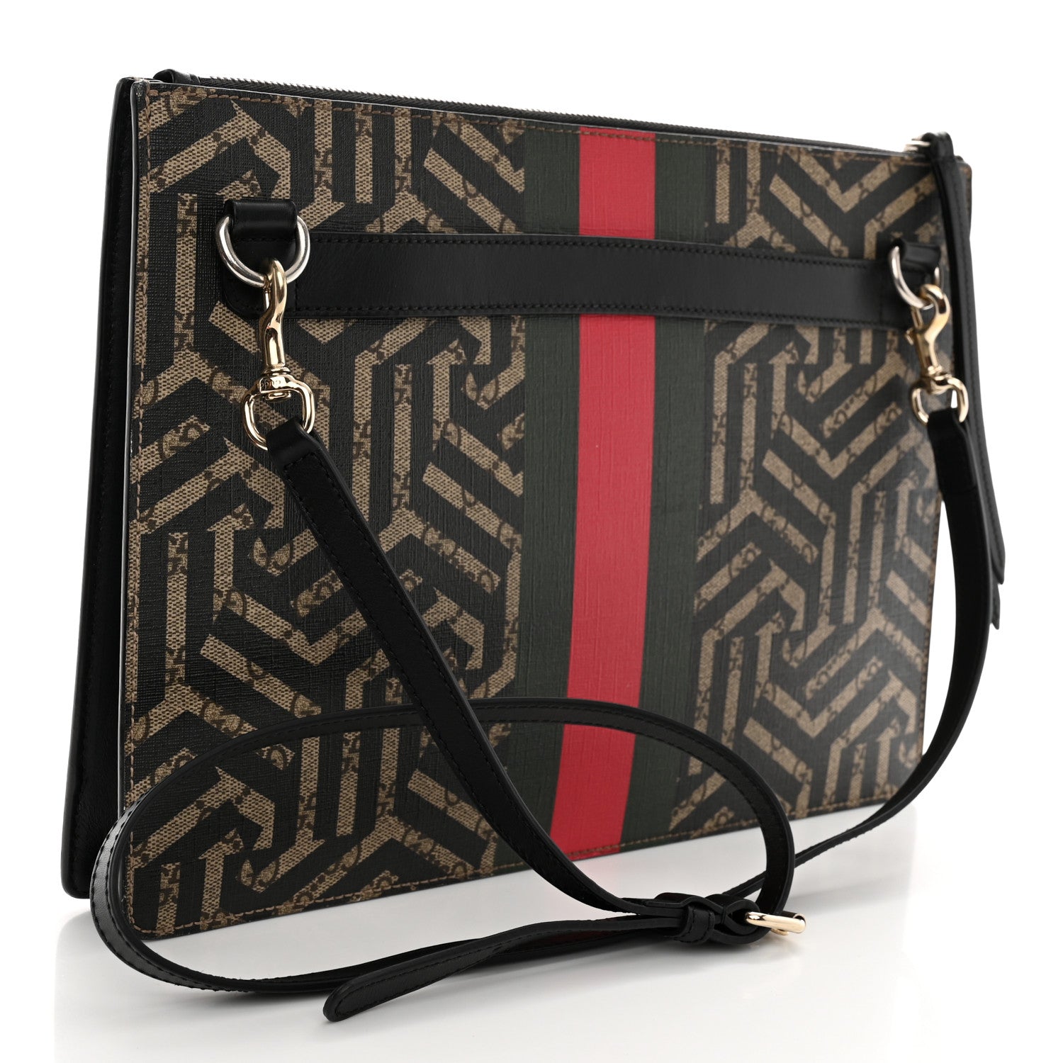 Gucci GG Supreme Monogram Caleido Web Messenger Beige Ebony 3 of 14