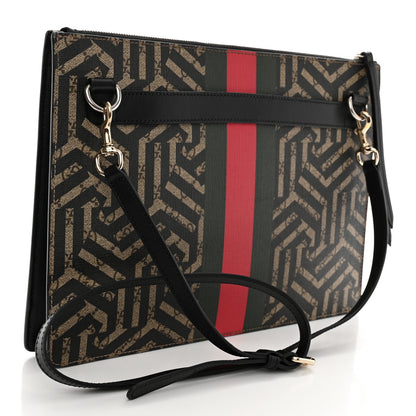 Gucci GG Supreme Monogram Caleido Web Messenger Beige Ebony 3 of 14