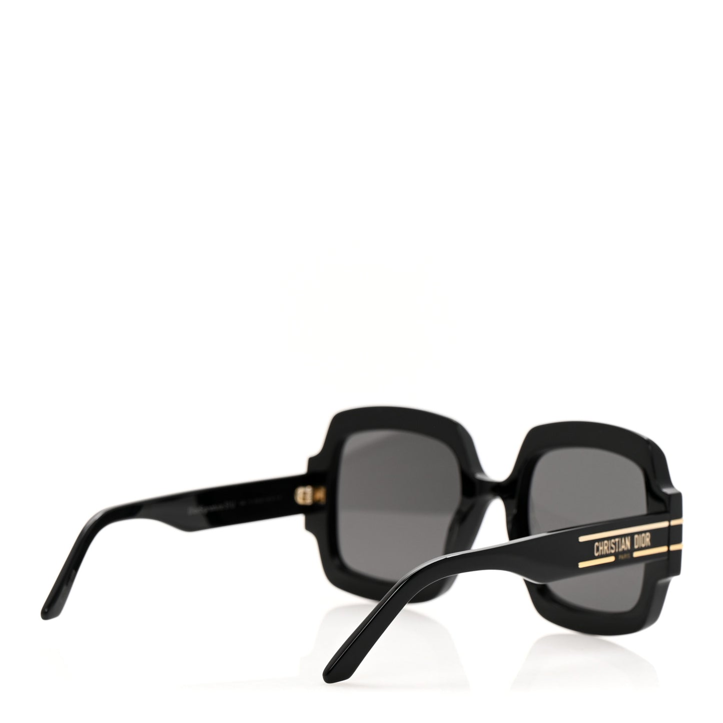 Acetate Diorsignature S1U Square Sunglasses Black