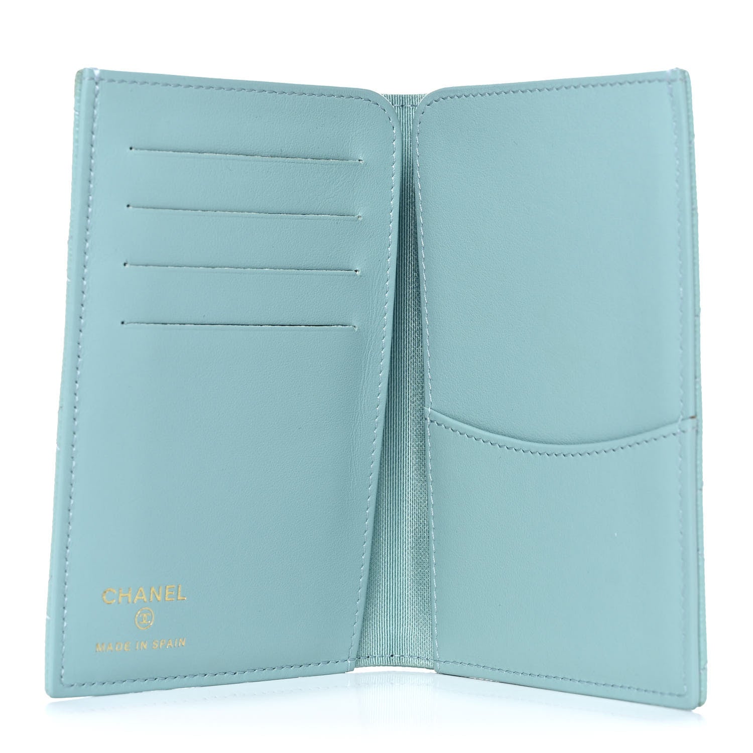 Chanel Caviar Quilted Passport Holder Light Blue 5 of 11