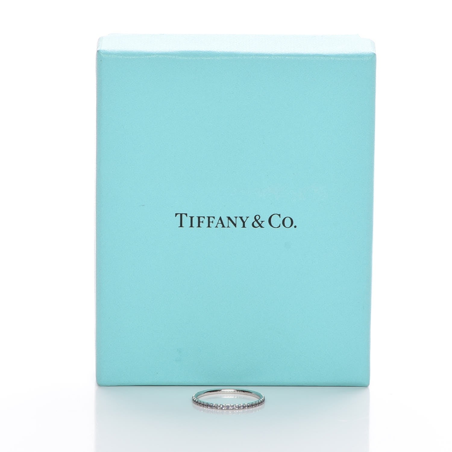 Tiffany 18K White Gold Iolite Metro Ring 7 6 of 6