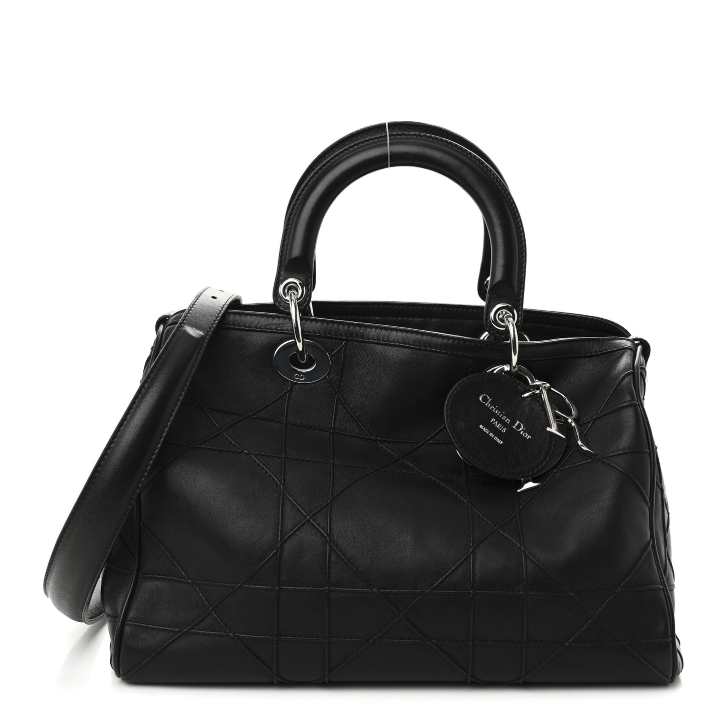Lambskin Cannage Granville Polochon Black