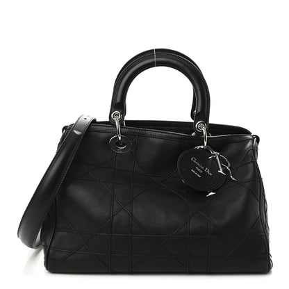 Christian Dior Lambskin Cannage Granville Polochon Black 1 of 10