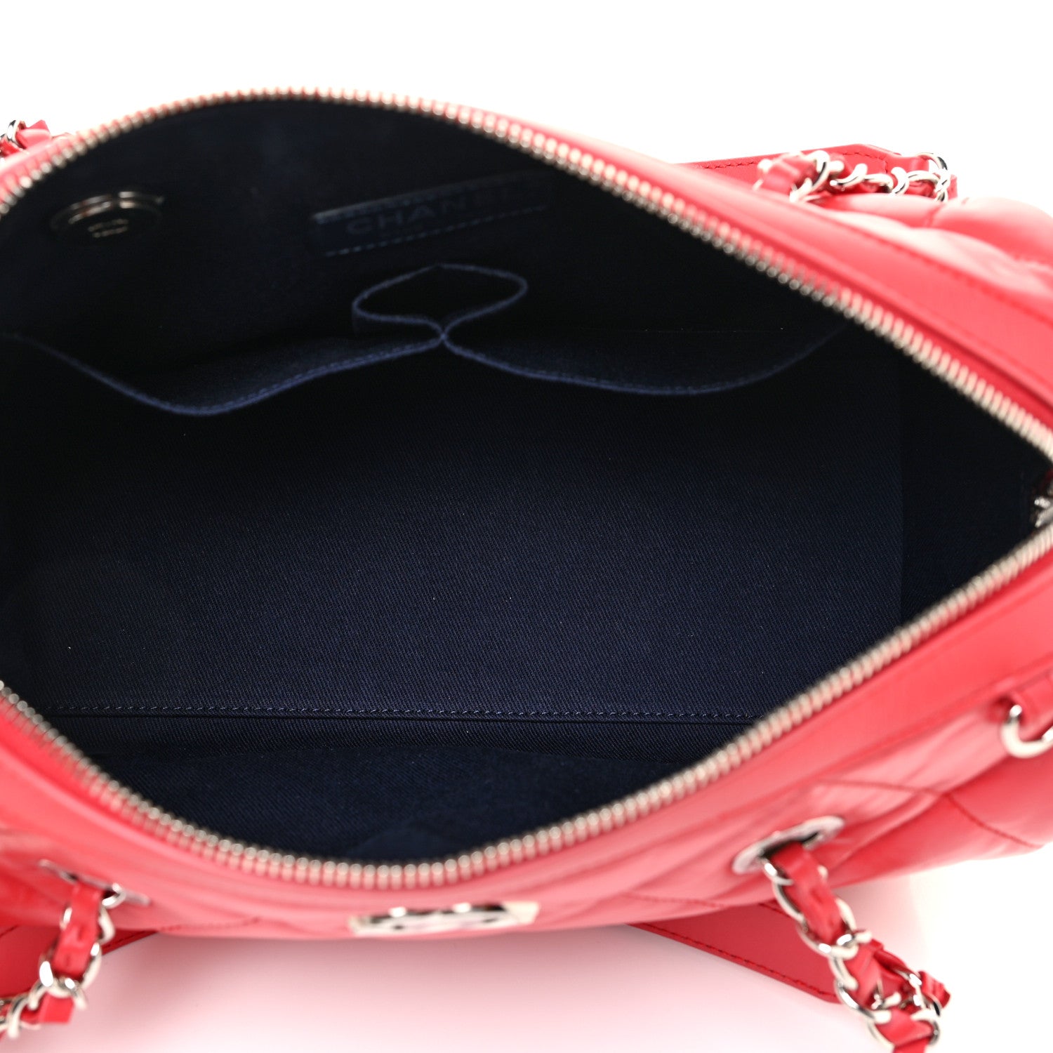 Chanel Calfskin Quilted Small CC Bowling Bag Red 5 of 17