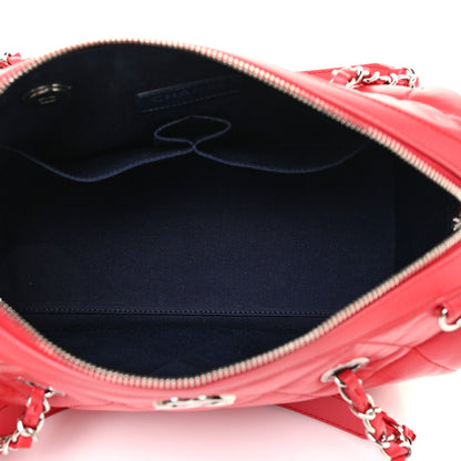 Chanel Calfskin Quilted Small CC Bowling Bag Red 5 of 17