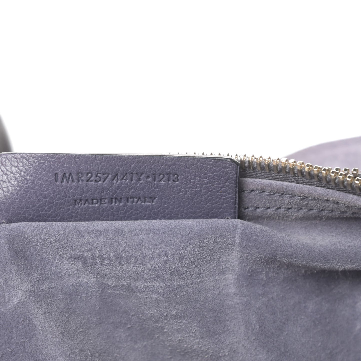 Nubuck Calfskin Crocodile Embossed Large Muse Two Grey