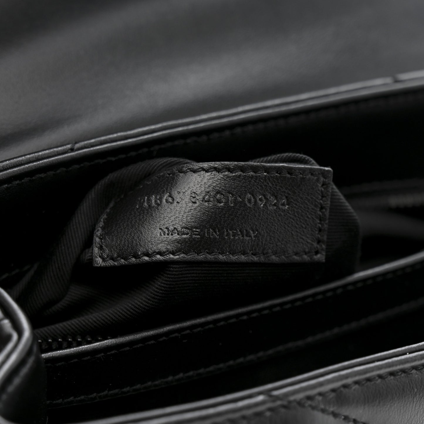 Calfskin Y Quilted Monogram Monochrome Toy Loulou Crossbody Bag Black