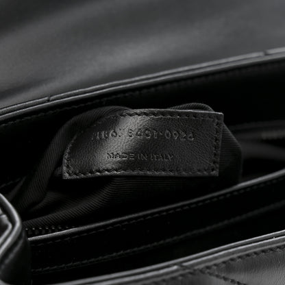 Saint Laurent Calfskin Y Quilted Monogram Monochrome Toy Loulou Crossbody Bag Black 8 of 12
