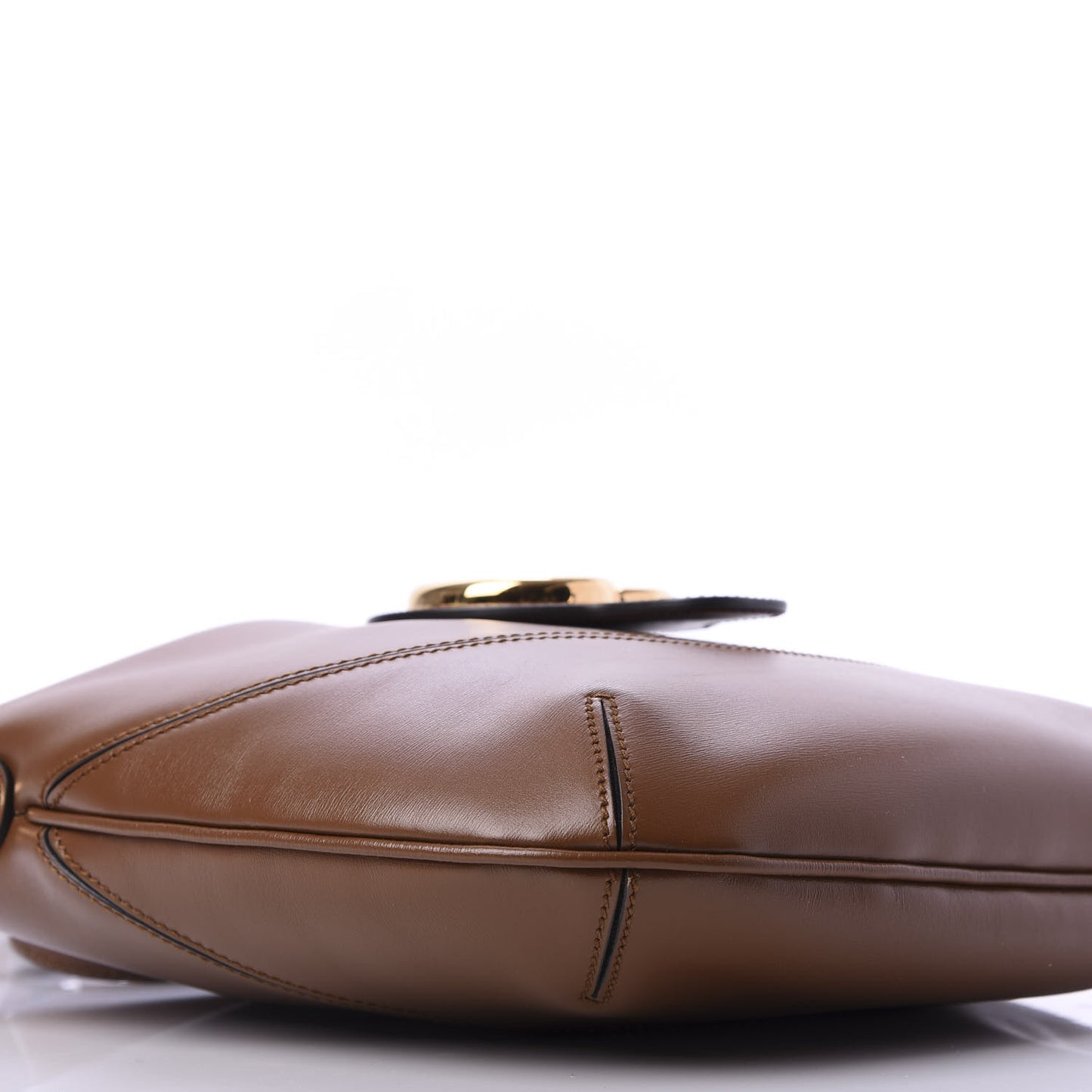 Boarded Plutone Calfskin Medium Arli Shoulder Bag Nocciola