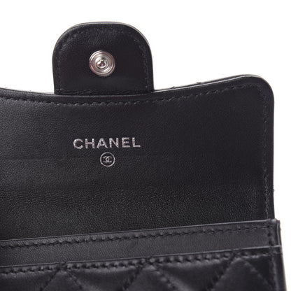 Chanel Lambskin Quilted Flap Card Holder Black 6 of 10
