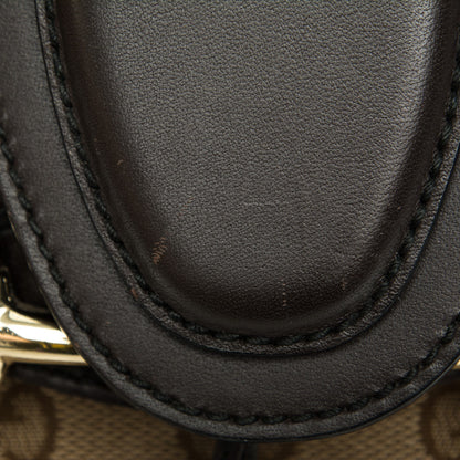 Gucci Monogram Margaux Calfskin Large Emily Chain Shoulder Bag Beige Ebony Cocoa 10 of 10