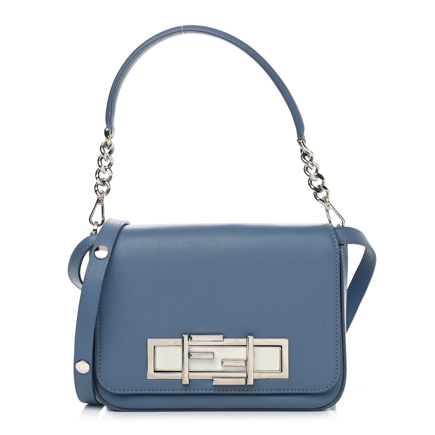 Vitello Dolce 3Baguette Shoulder Bag Light Blue