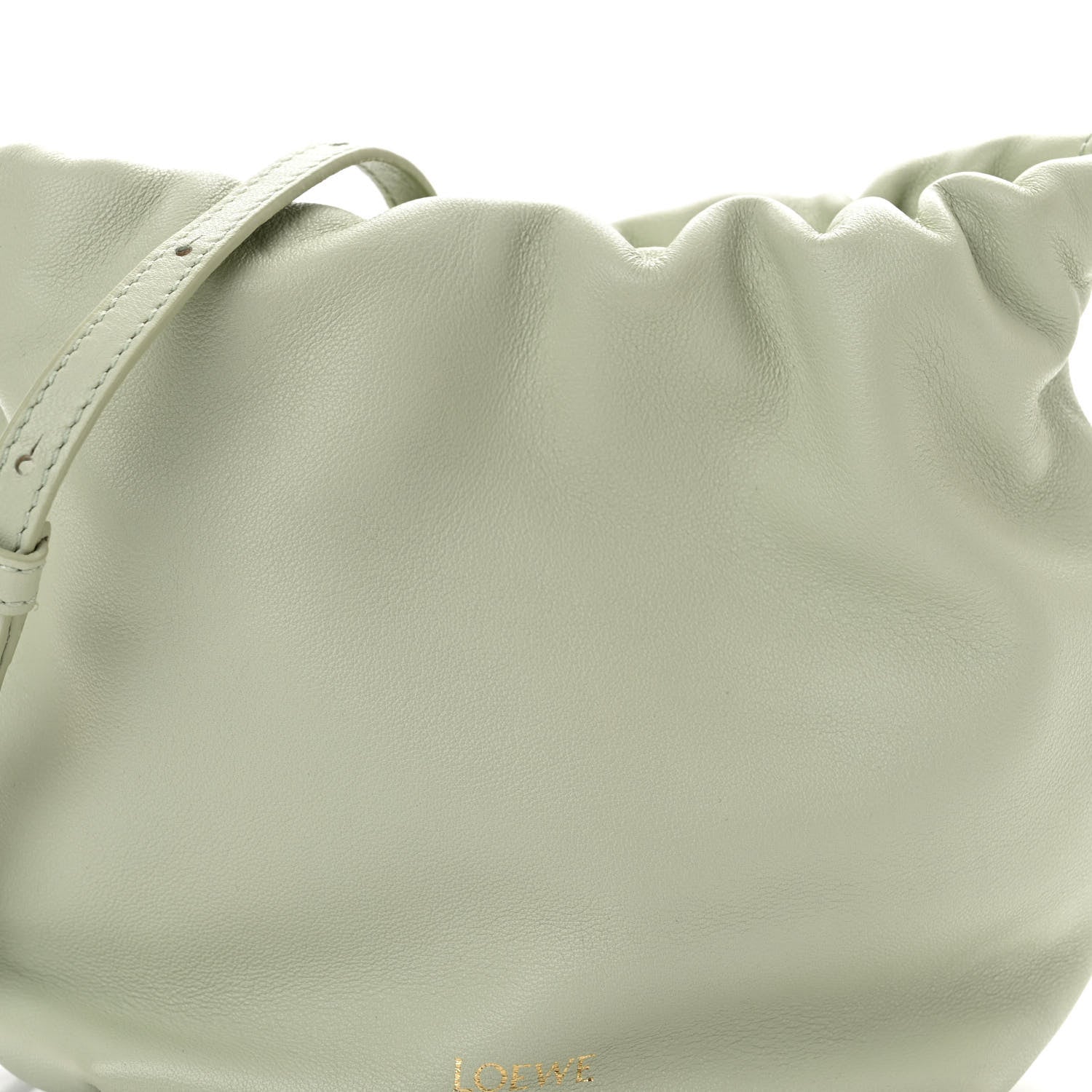 Loewe Mellow Nappa Donut Chain Mini Flamenco Knot Clutch Spring Jade 8 of 12