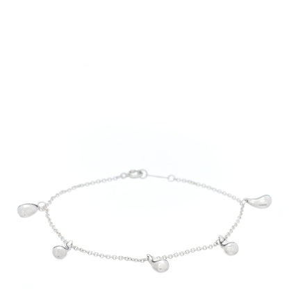 Tiffany Sterling Silver Elsa Peretti Five Station Teardrop Bracelet 1 of 5