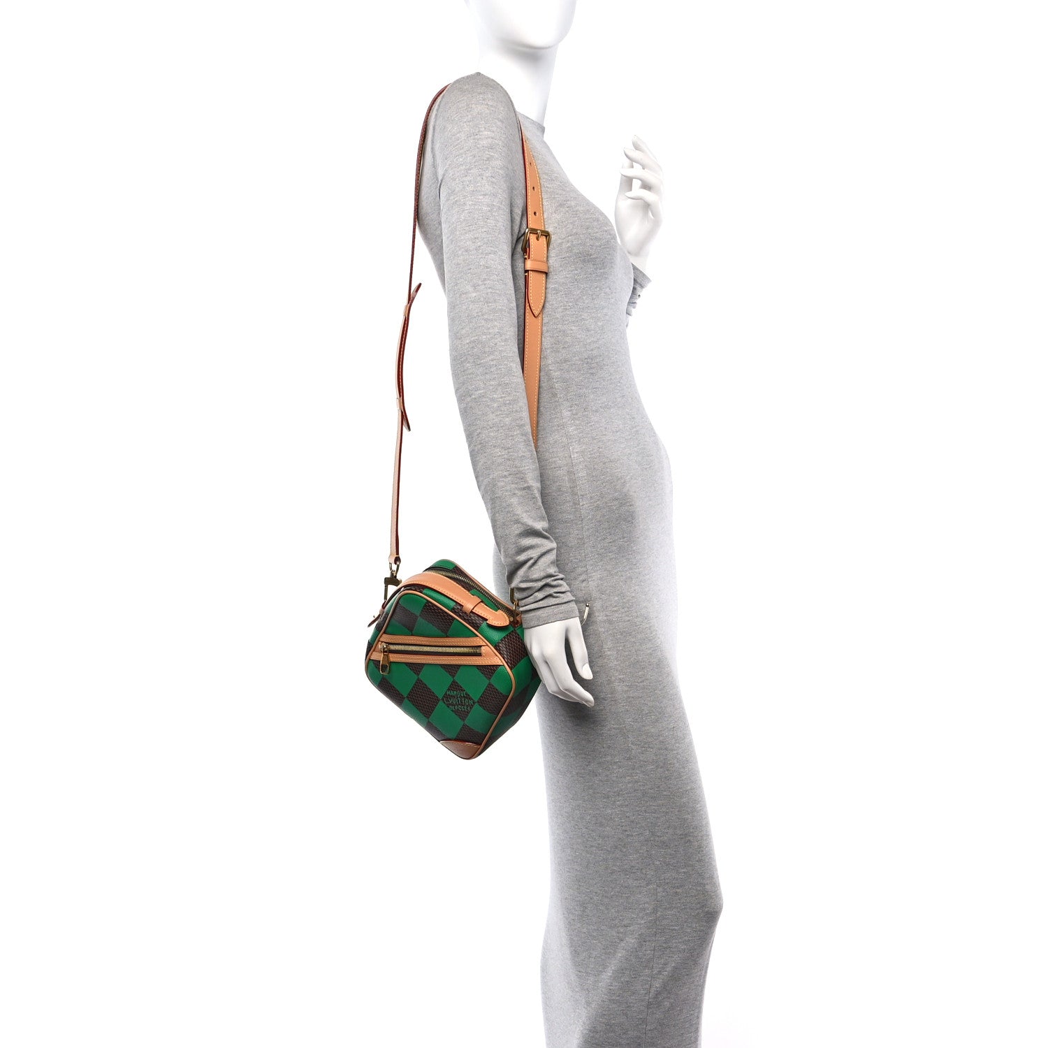 Louis Vuitton Damier Pop Chess Messenger Green 2 of 8