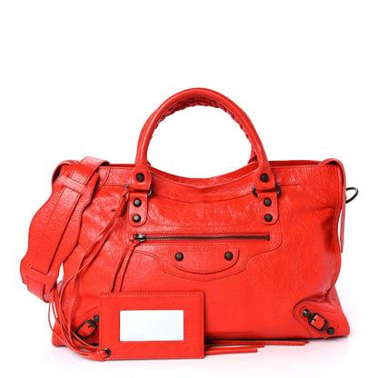 Balenciaga Agneau Classic Hardware City Rouge Coquelicot Rouge Braise 1 of 8