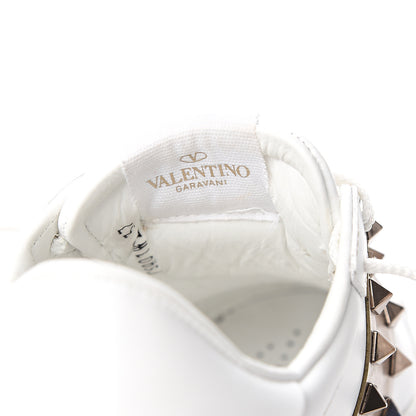Valentino Garavani Calfskin Rockstud Untitled Open Sneakers 37 White Pewter 9 of 18