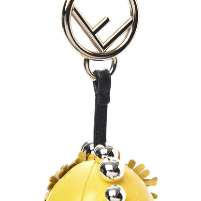 Fendi Shiny Nappa Zucca Pearl Fringe F is Fendi Space Monkey Bag Charm Sunflower Burro Tobacco 3 of 3