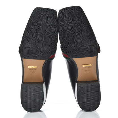 Gucci Calfskin Web Peyton Loafer Pumps 36.5 Black 5 of 20