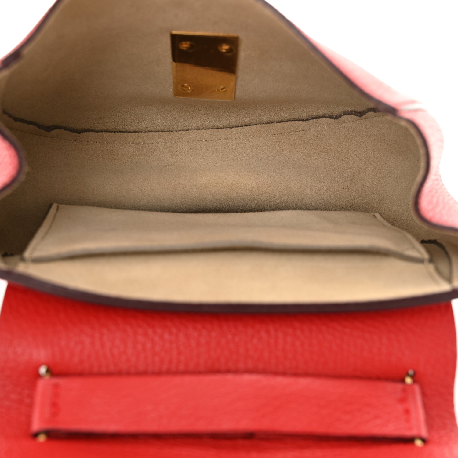 Chloe Grained Lambskin Mini Drew Shoulder Bag Plaid Red 5 of 11