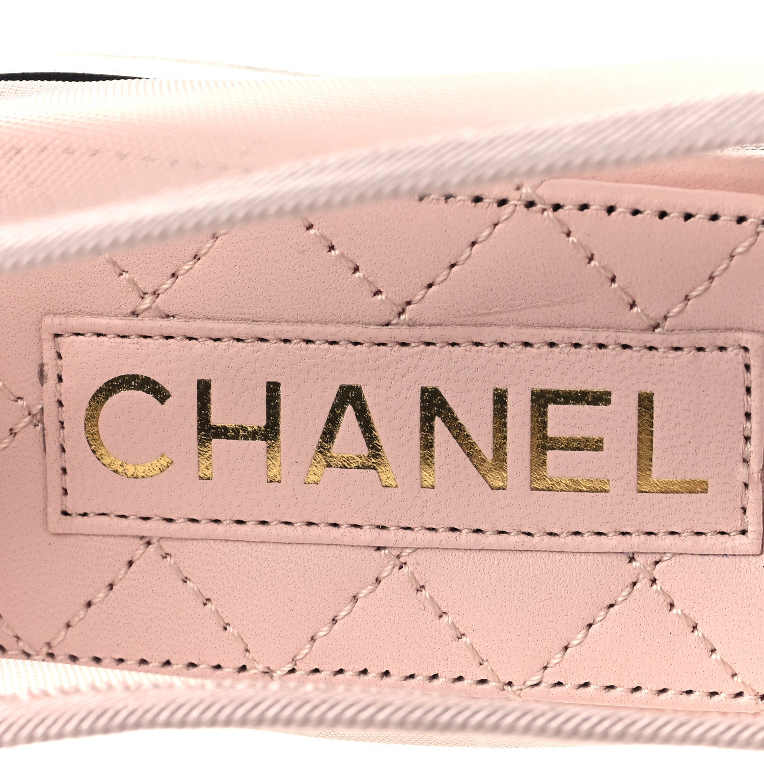 Chanel Mesh Grosgrain CC Ballerina Flats 39.5 Pink Black 8 of 8