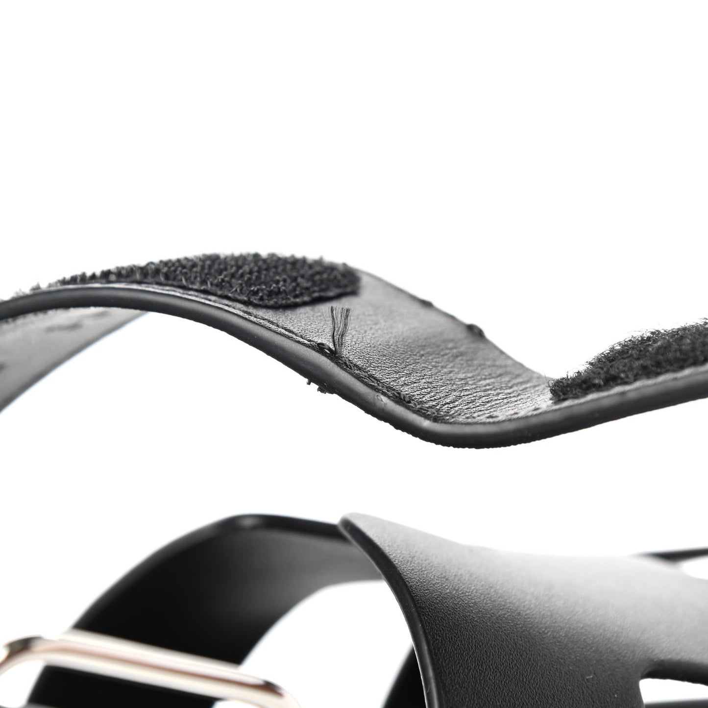 Calfskin Womens Chypre Sandals 38.5 Black