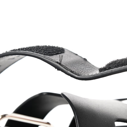 Hermes Calfskin Womens Chypre Sandals 38.5 Black 9 of 9