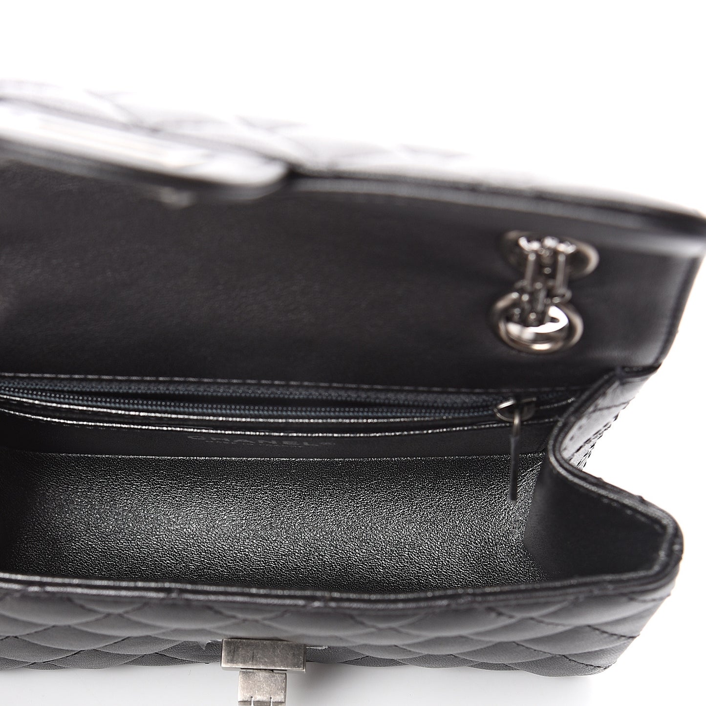 Sheepskin Quilted 2.55 Reissue Mini Flap Dark Grey