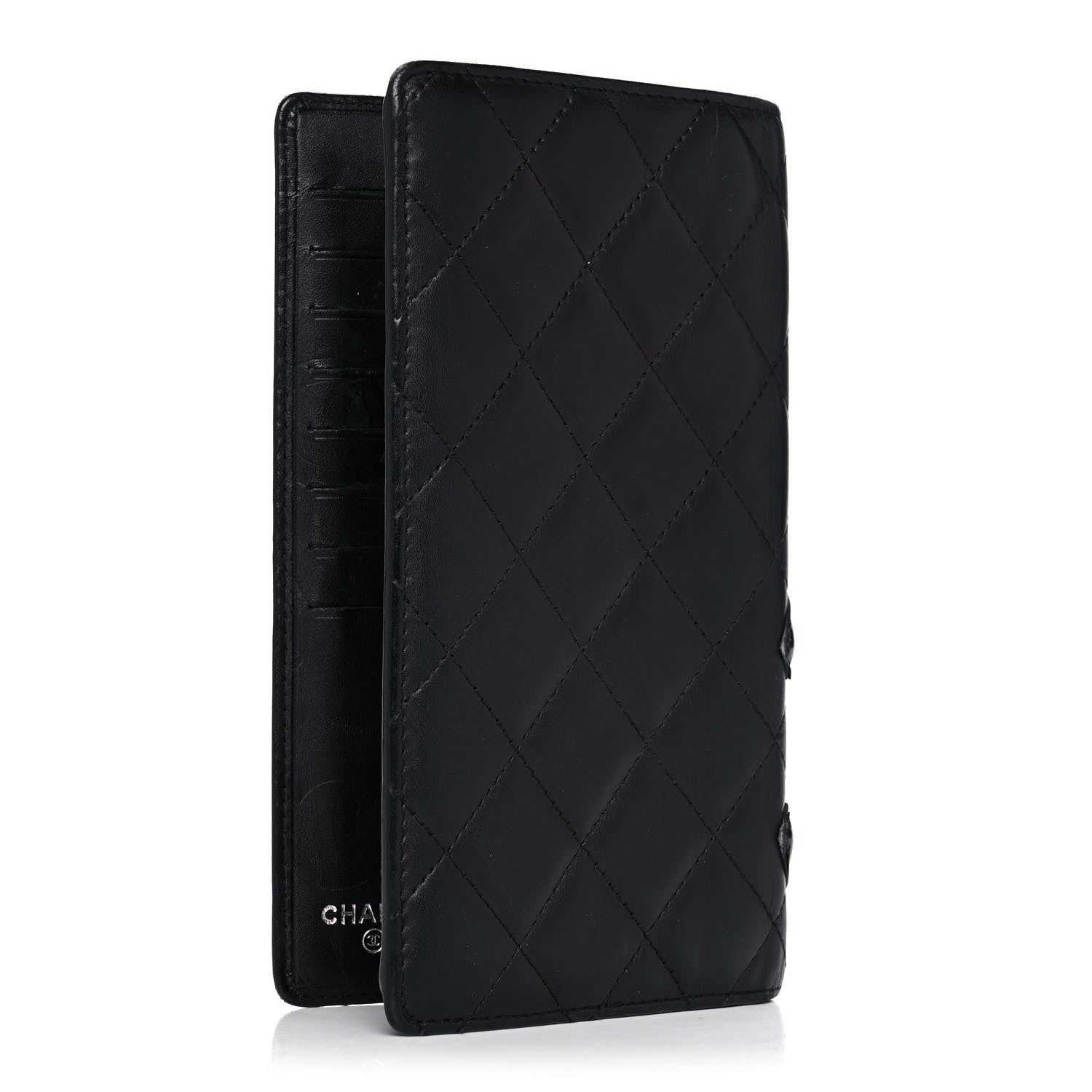 Chanel Calfskin Quilted Cambon Yen Wallet Black 3 of 11