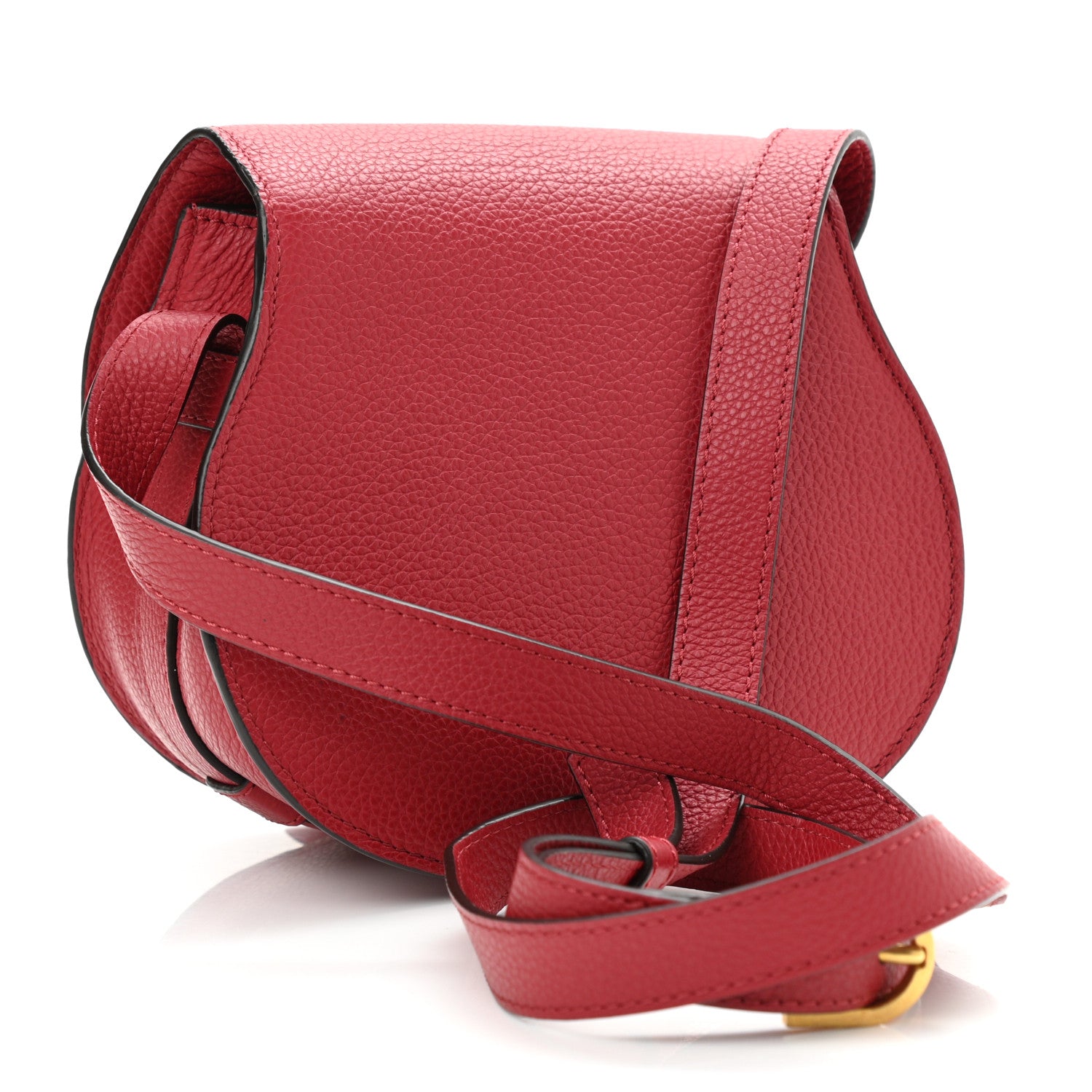 Chloe Calfskin Mini Marcie Round Crossbody Bag Red 3 of 8