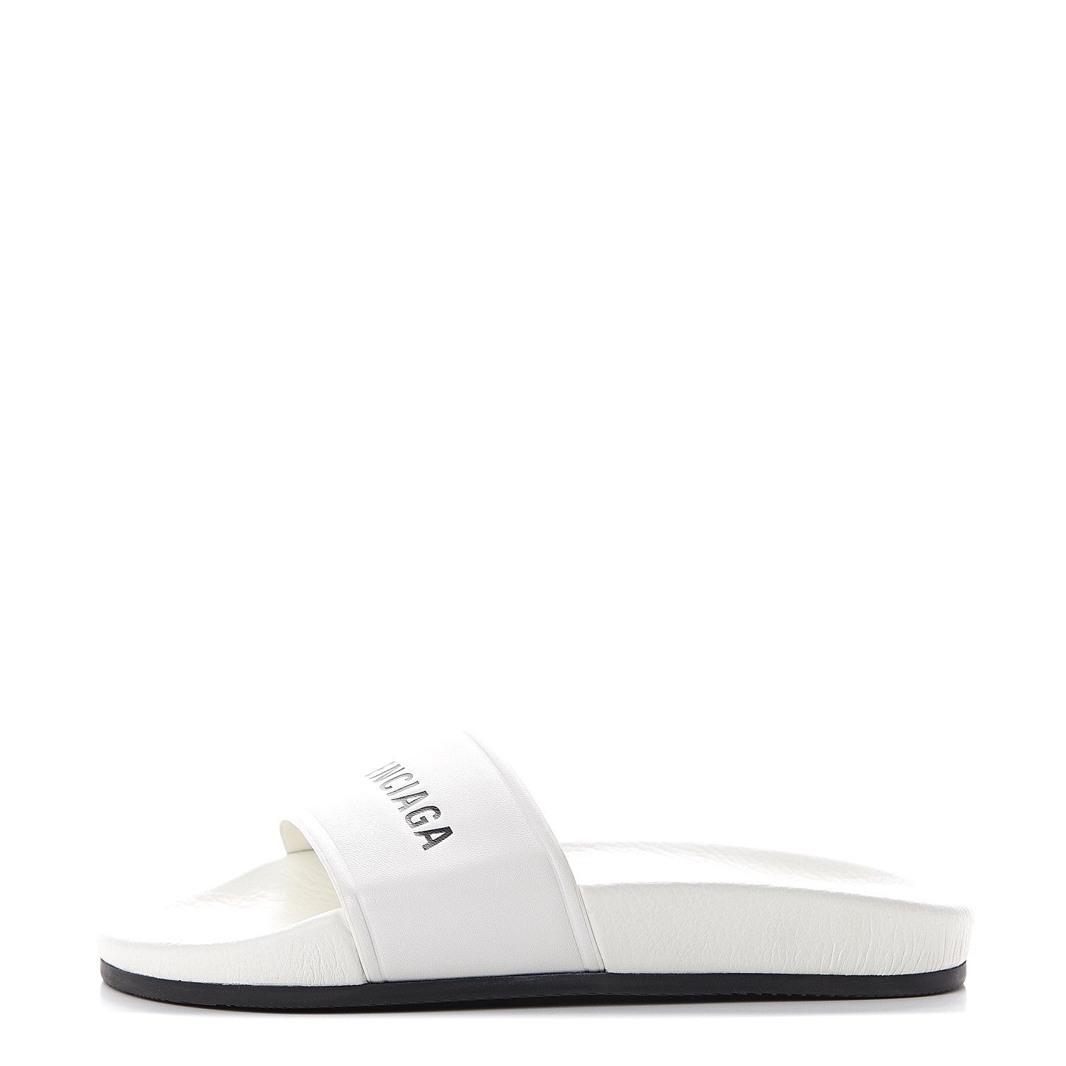 Balenciaga Nappa Logo Womens Pool Slide Sandals 36 White 1 of 7