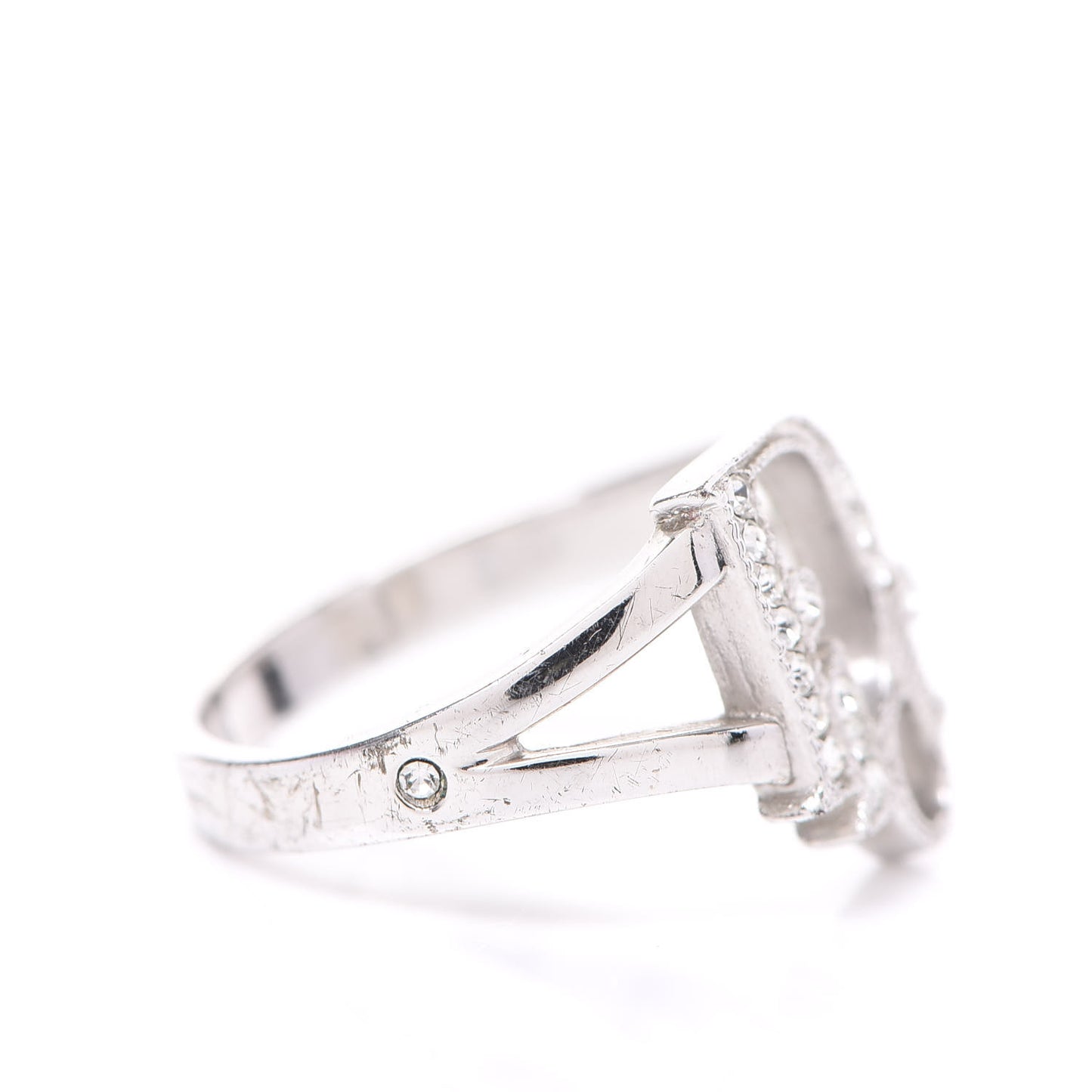 Crystal Logo Ring 5 Silver
