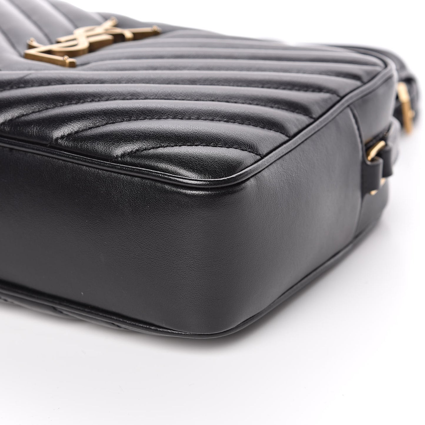 Calfskin Matelasse Monogram Lou Camera Bag Black