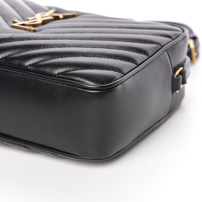 Saint Laurent Calfskin Matelasse Monogram Lou Camera Bag Black 9 of 11