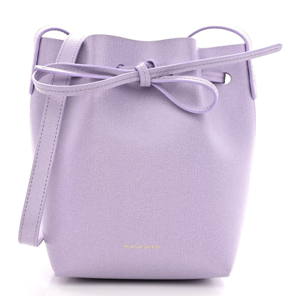 Mansur Gavriel Saffiano Mini Bucket Bag Lavender 1 of 9
