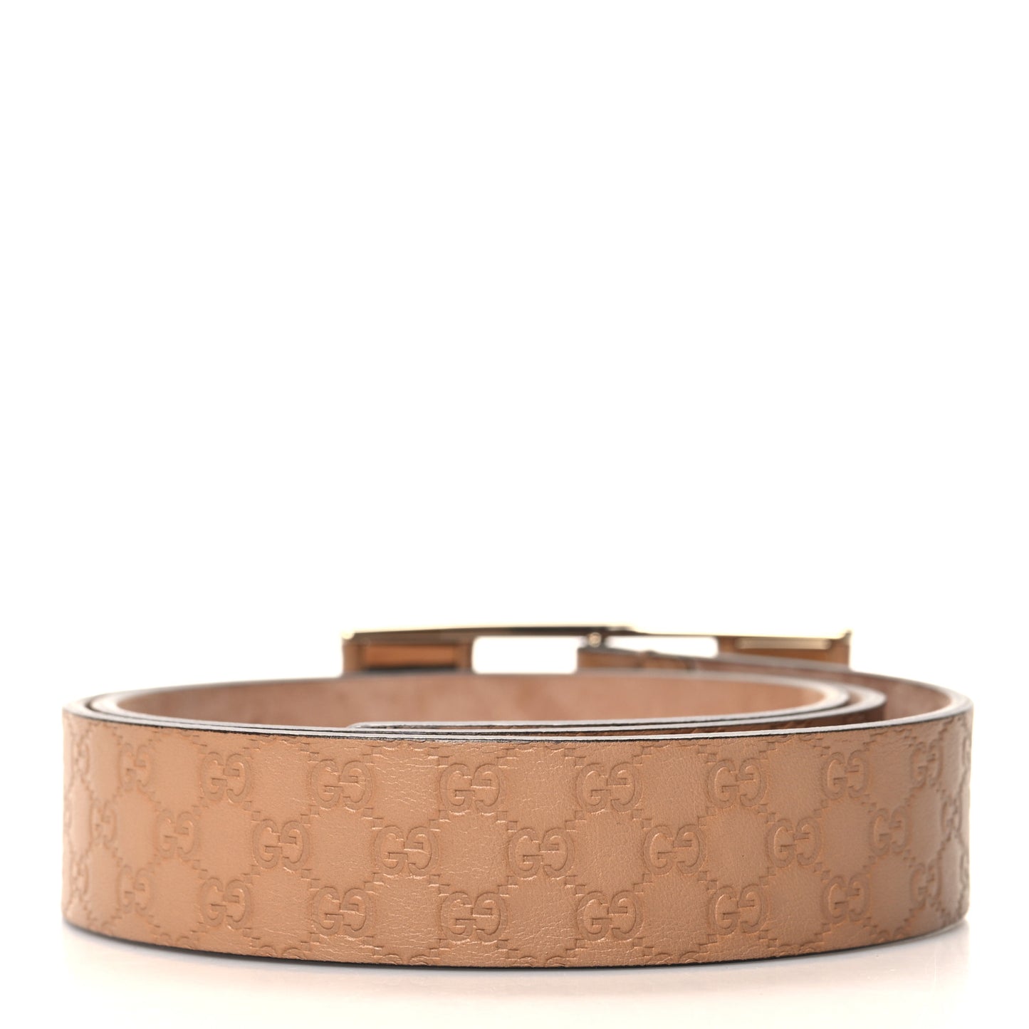 Microguccissima Calfskin Belt 75 30 Light Brown
