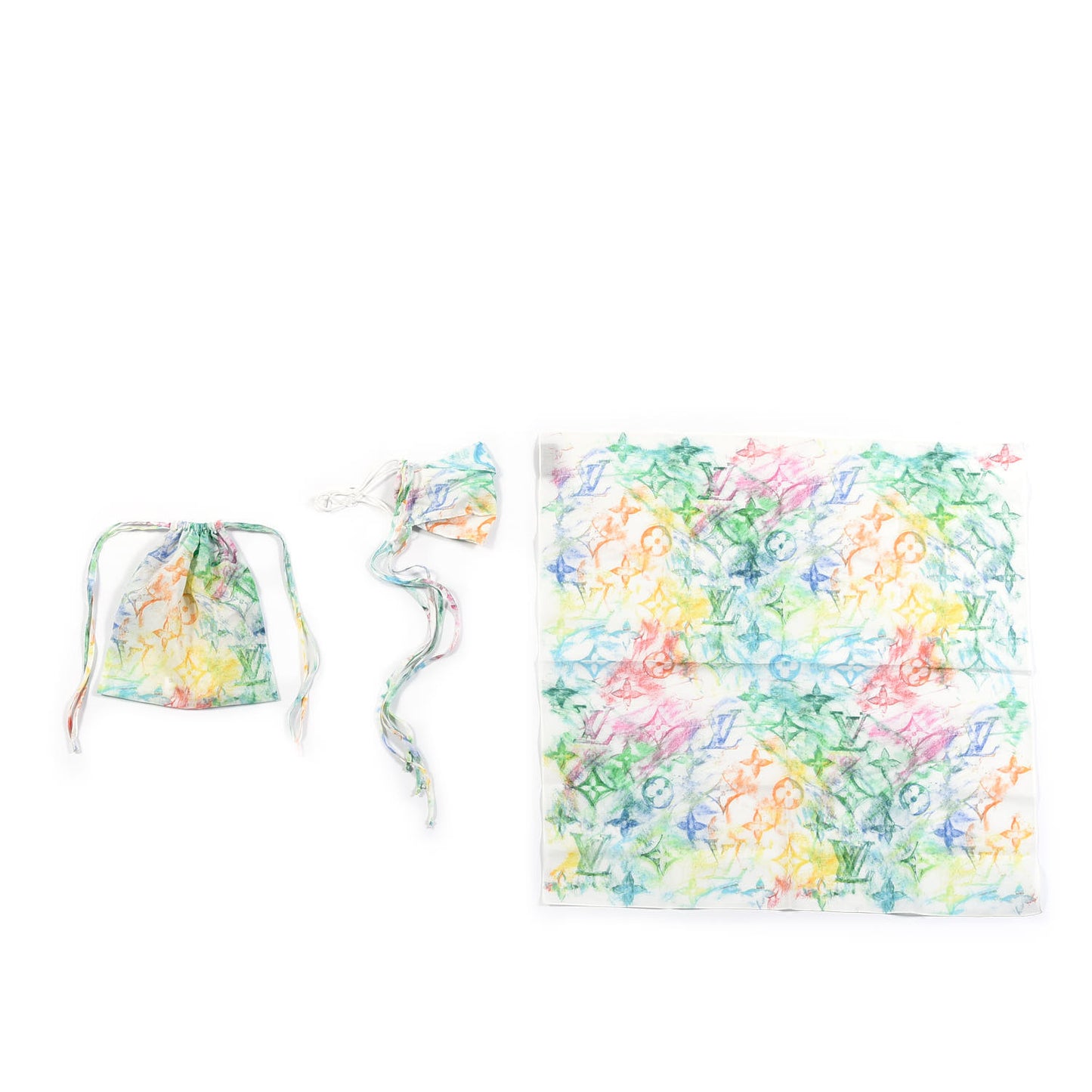 Monogram Pastel Bandana Face Mask Set Multicolor