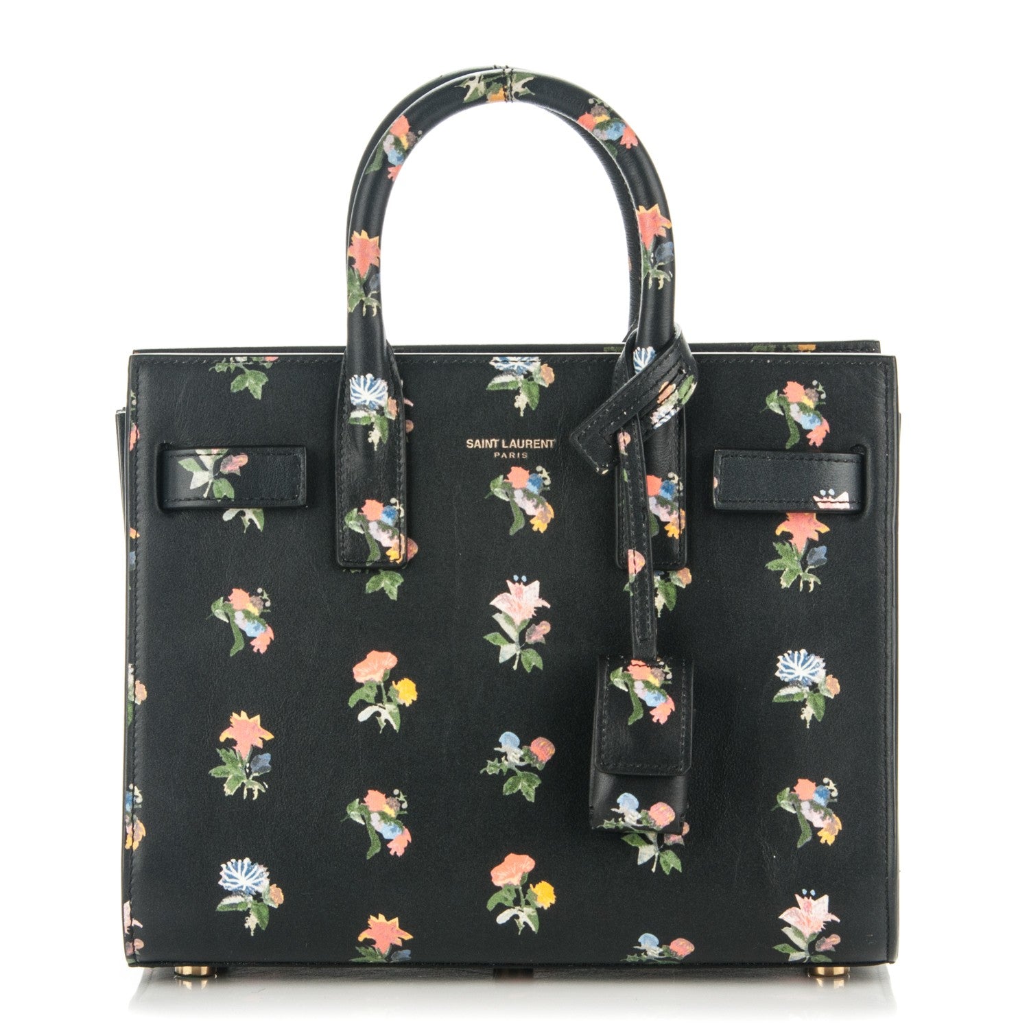 Saint Laurent Calfskin Prairie Printed Nano Sac De Jour Black Multicolor 1 of 7