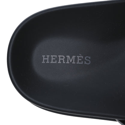 Hermes Calfskin Womens Chypre Sandals 37 Black 9 of 11