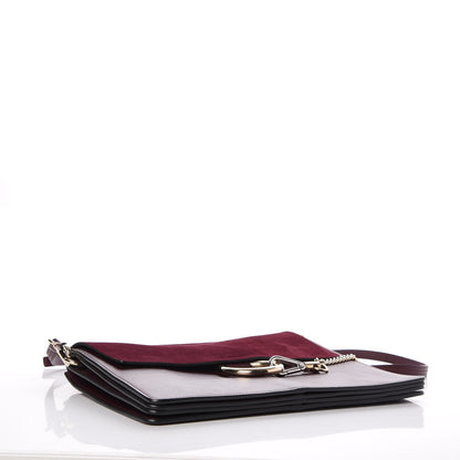 Chloe Suede Calfskin Medium Faye Shoulder Bag Dark Purple 4 of 12