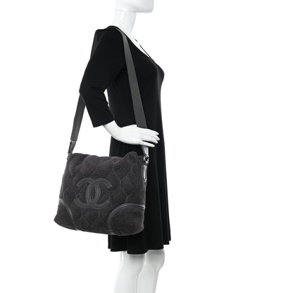 Chanel Microsuede Quilted Rodeo Drive Hobo Black 2 of 20