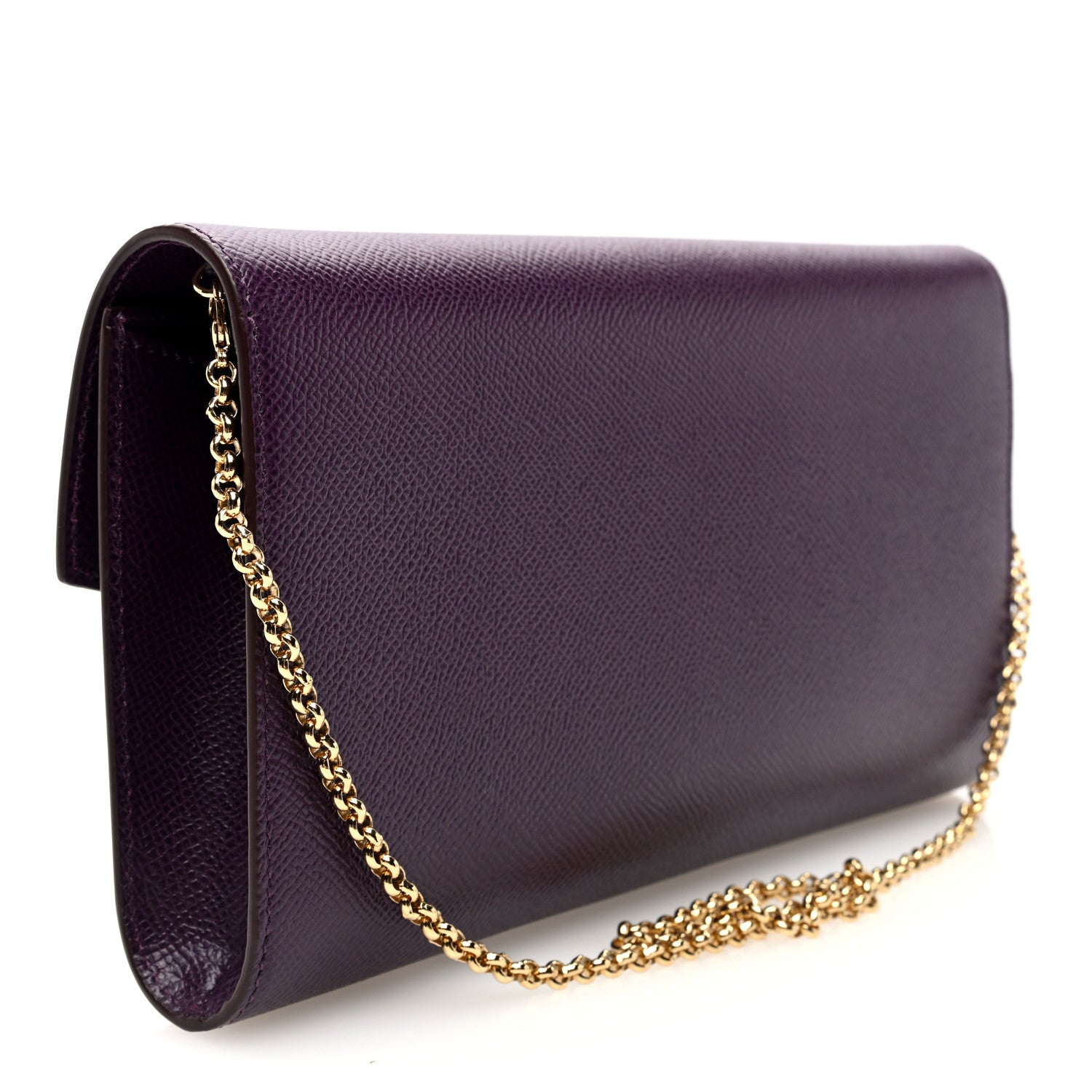 Salvatore Ferragamo Hammered Calfskin Gancini Icona Mini Bag Blackberry 2 of 8