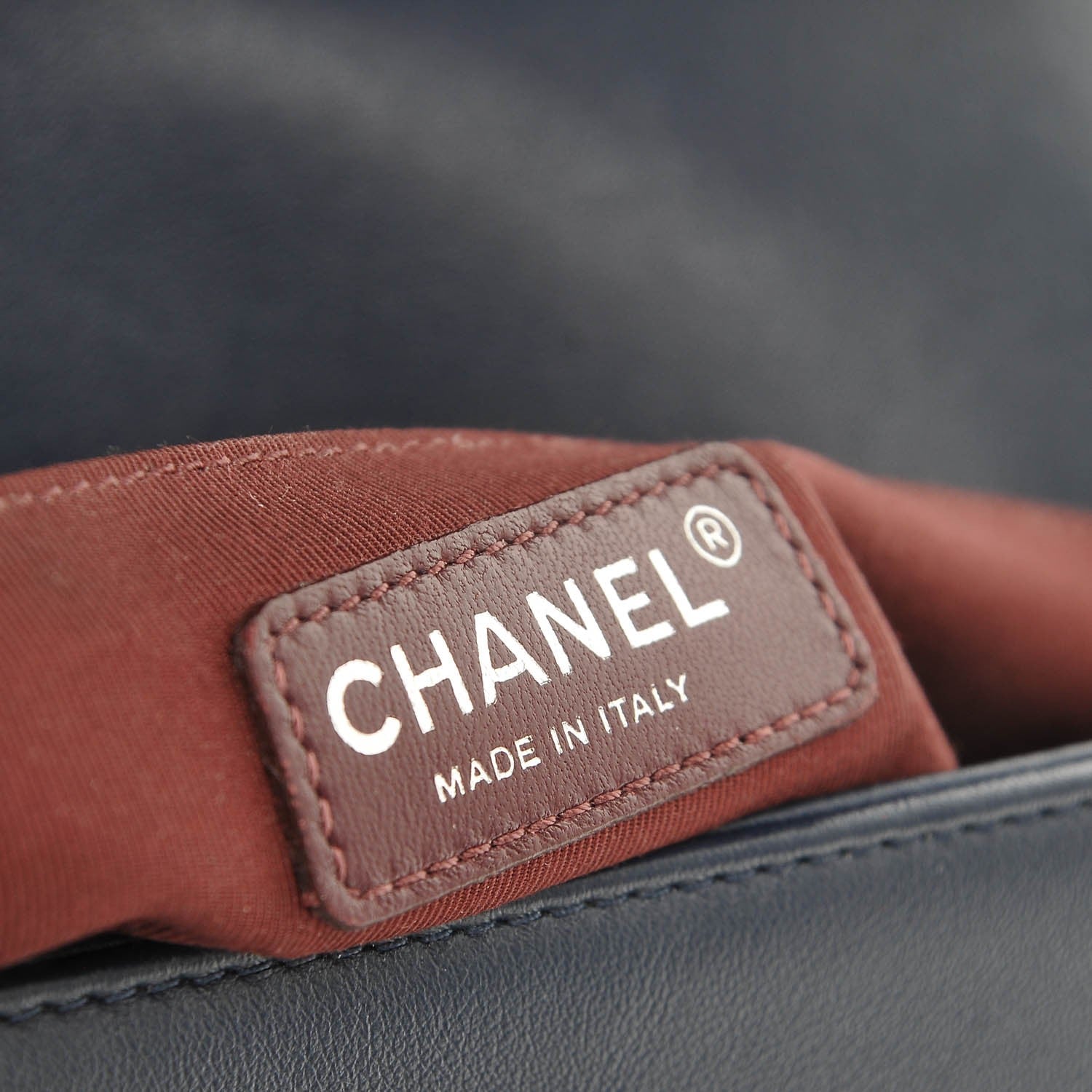 Chanel Velvet Quilted Medium Boy Flap Dark Navy Blue 6 of 7