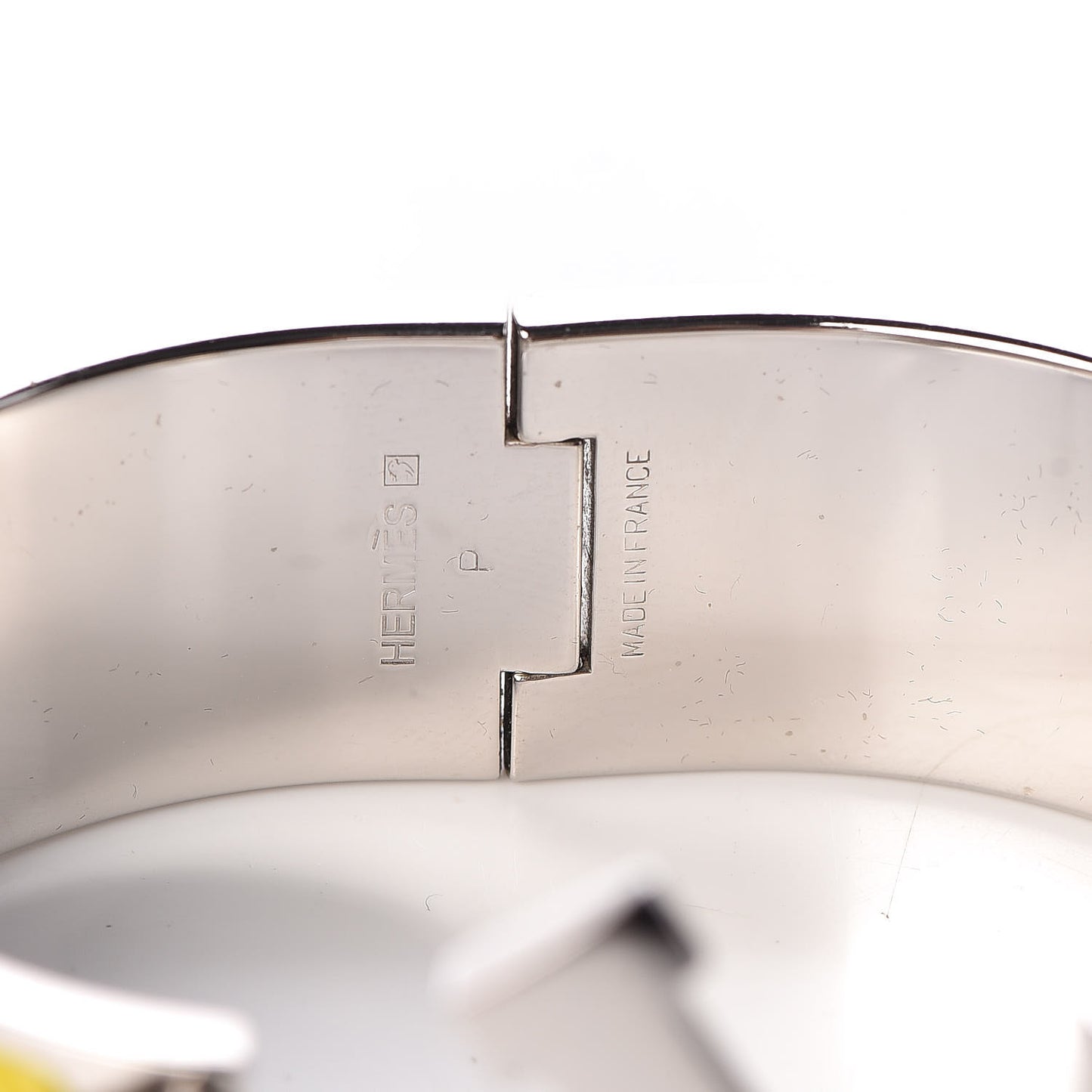 Enamel Clic Clac H Wide Bracelet PM Chartreuse