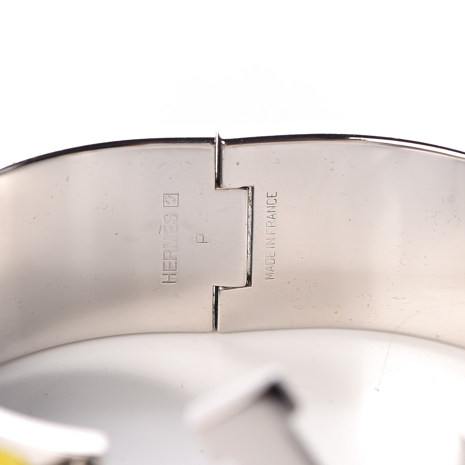 Hermes Enamel Clic Clac H Wide Bracelet PM Chartreuse 4 of 6